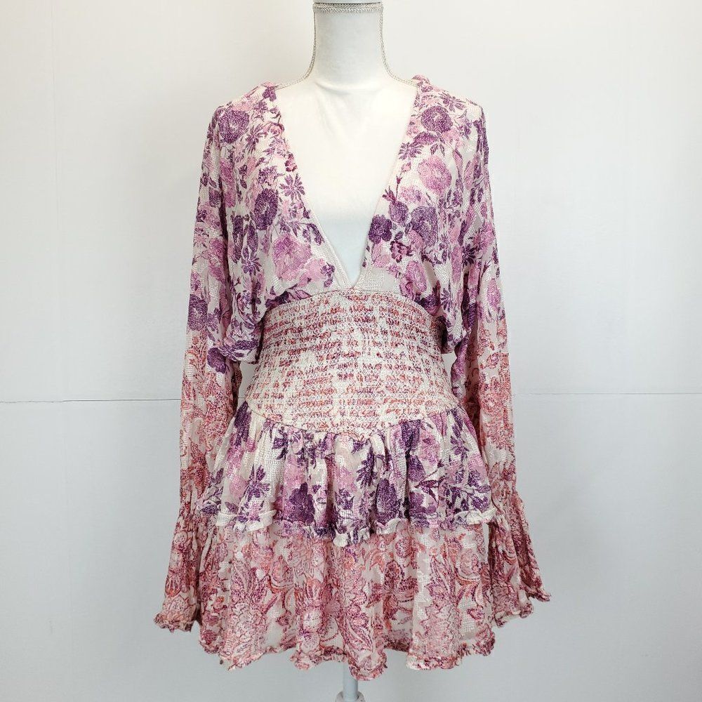 Hemant & Nandita Suki Ruffled Short Dress Large - Picture 6 of 14